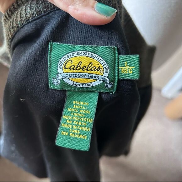 Cabela’s Forest Green Wool WINDSHEAR Jacket - Large - Picture 9 of 11